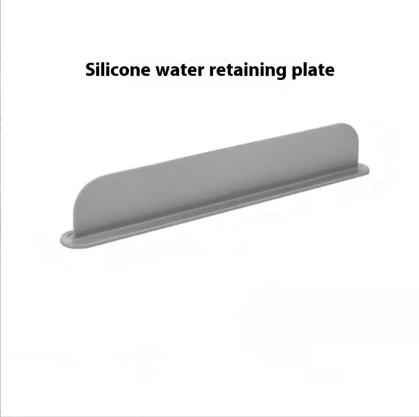 Silicone kitchen sink water blocking plate splash guard in grey blue or black
