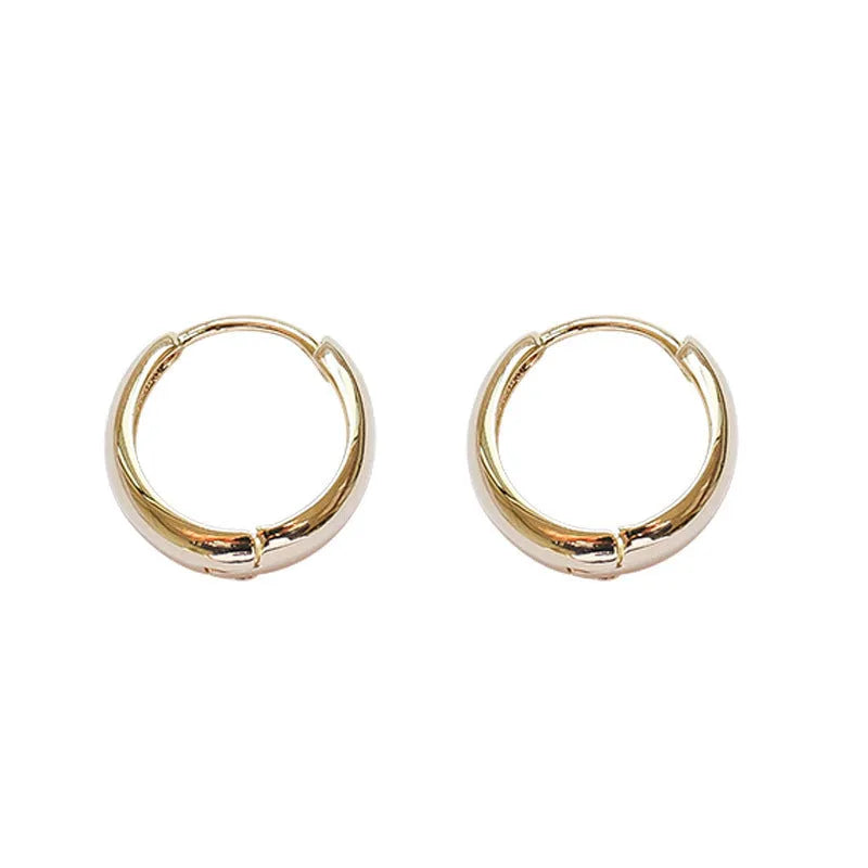 Geometric water drop copper earrings with electroplated gold finish in large size