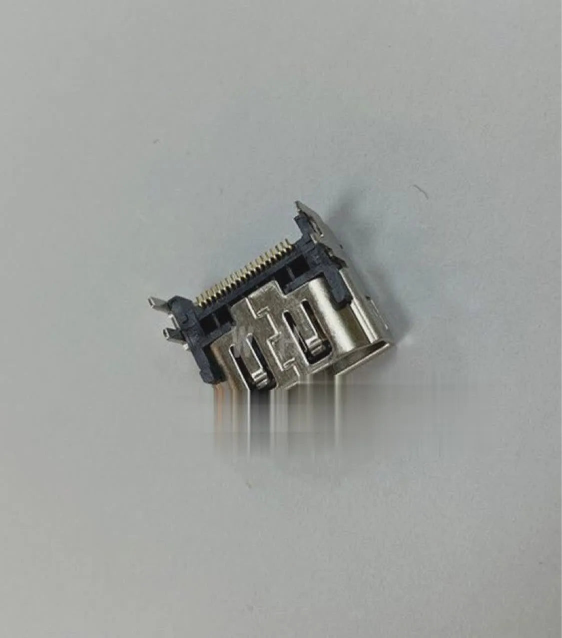 Silver HDMI interface host socket for game console connections