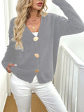 Women's deer plush long sleeve sweater coat in hipster street style with princess sleeves