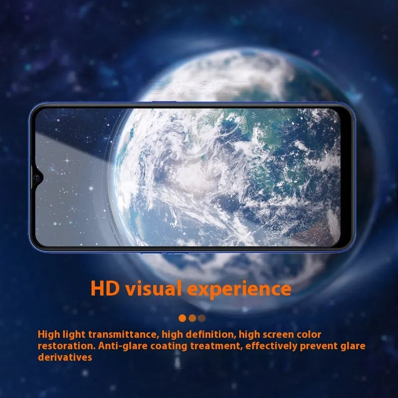 Full screen tempered glass protector for OPPO A9 2020 smartphone showing black edge and full coverage design