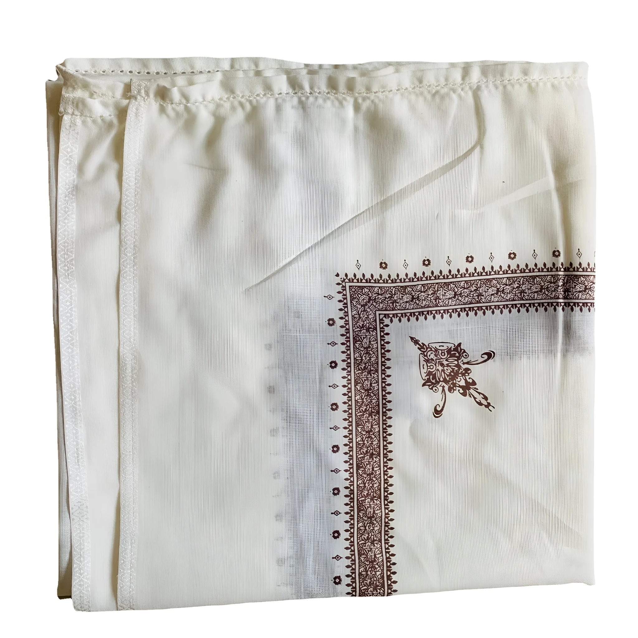 Printed square polyester scarf in various colours showing 138x138 cm dimensions