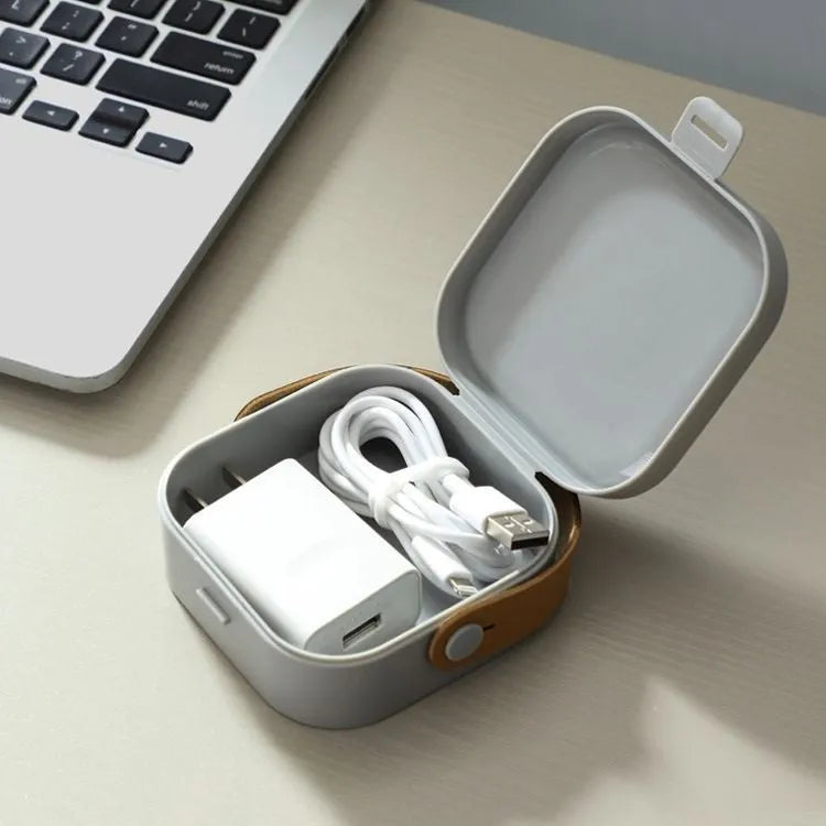 Medium polypropylene cable storage organiser box in five colour options
