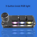 Black and white custom mini keyboard with RGB backlighting for copy and paste shortcuts
