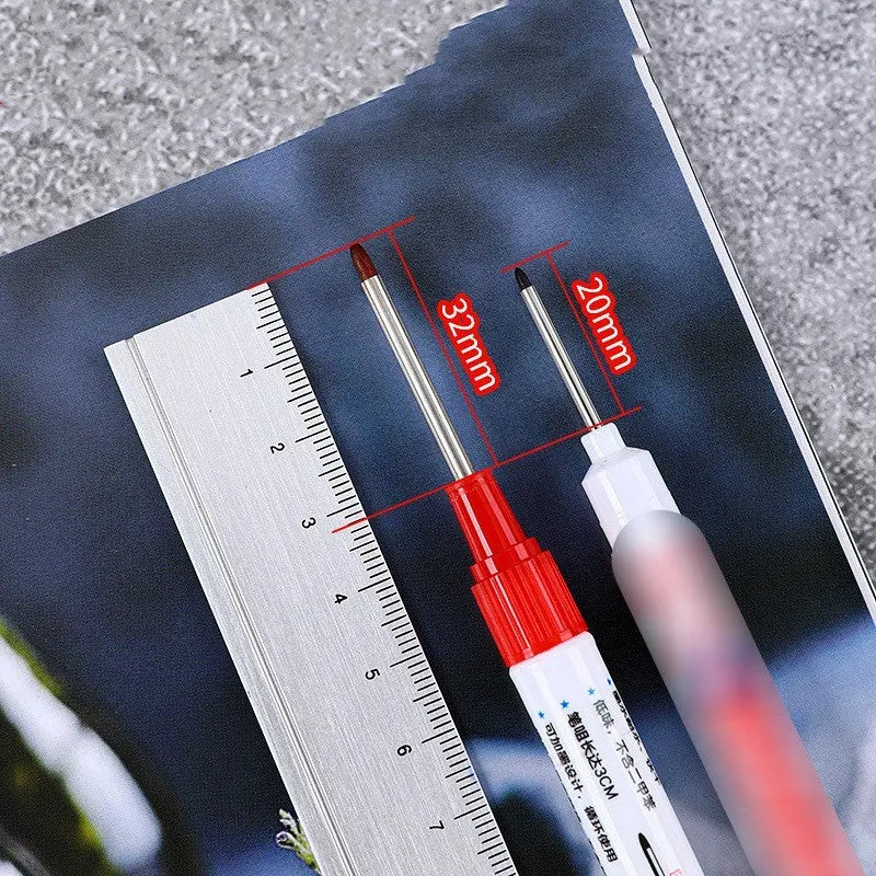 15.2cm woodworking oil marker with quick-drying waterproof ink in black, red, blue, green colours