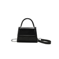PU leather retro crossbody shoulder bag in horizontal square shape with sewing line detail