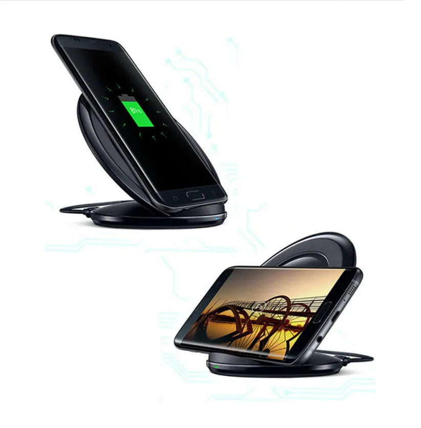 Qi wireless fast charger for Samsung Galaxy Note Edge in black or white with USB interface