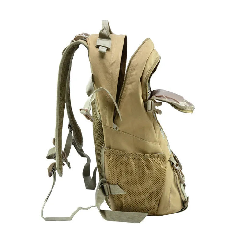Oxford cloth mountaineering backpack with air pillow belt in camouflage colour