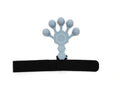 Grey silicone hand trainer brace with 5-finger design for adult rehabilitation and strength training