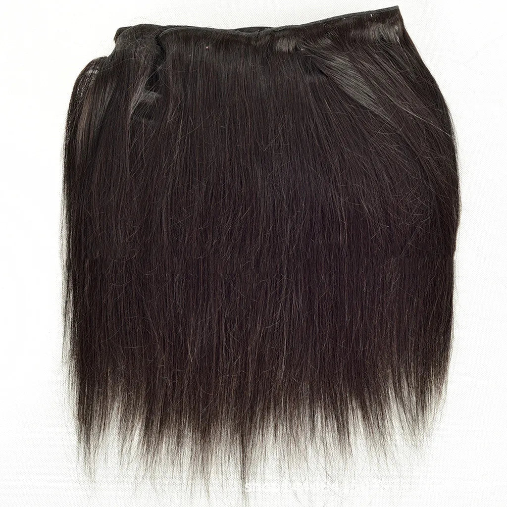 Straight real human hair wig in natural style, available in lengths from 8 to 30 inches for ladies