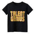 Black men's pullover with geometric pattern printing, loose fit, and short sleeves