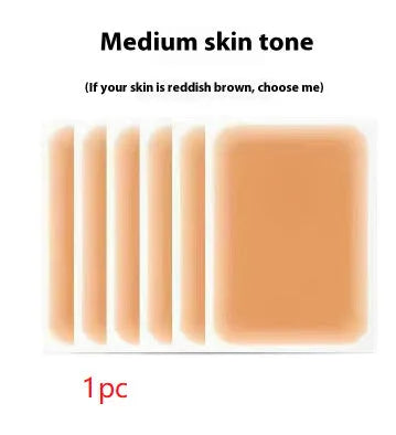 Tattoo cover patch for birthmark and tattoo concealment in six skin tone colours