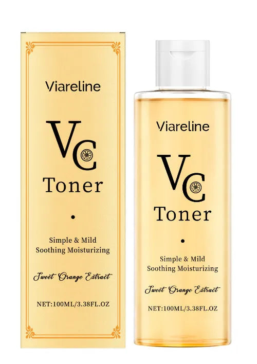 100ml moisturising toner bottle with sodium hyaluronate and vitamin C
