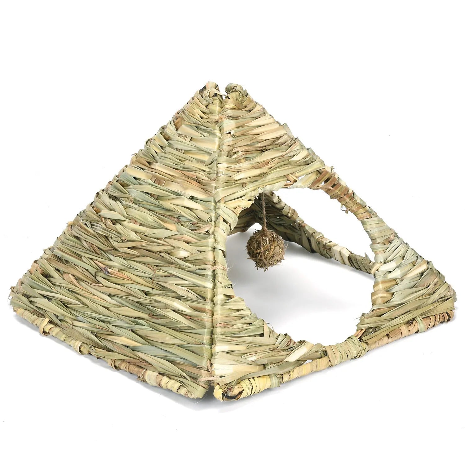 Pet Foldable Grass Hut Rabbit Nest Small Animal Hideout Shelter for Guinea Pig Hamster Hedgehog Totoro 270g Natural Hay