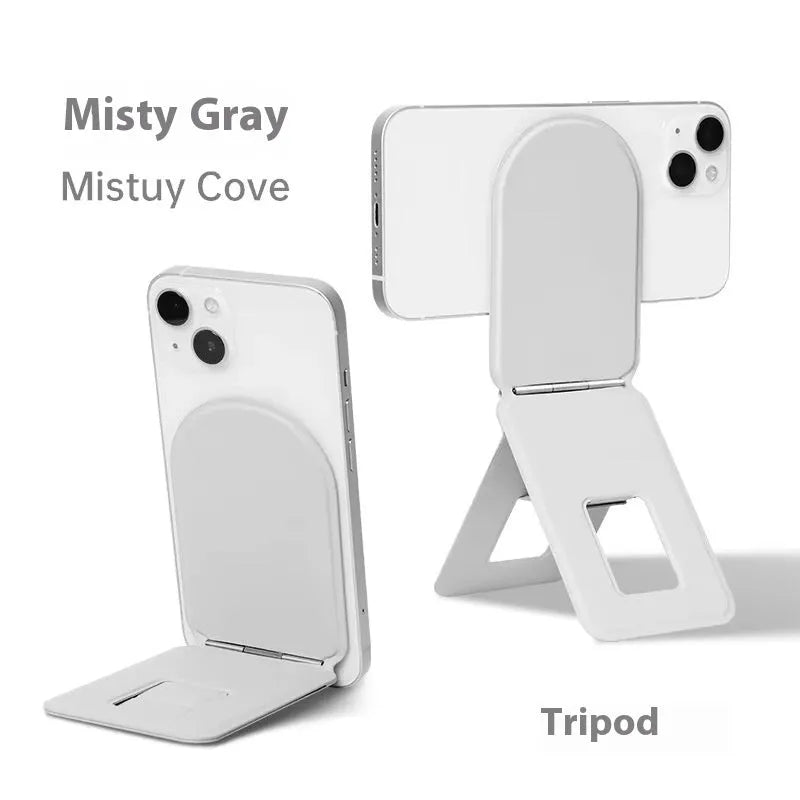 Live Selfie leather mobile phone holder in Dream Purple, Knight Black, or Mist Gray for universal fit