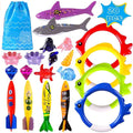 20-pack plastic diving toys in assorted colours for children's swimming pool treasure hunting play