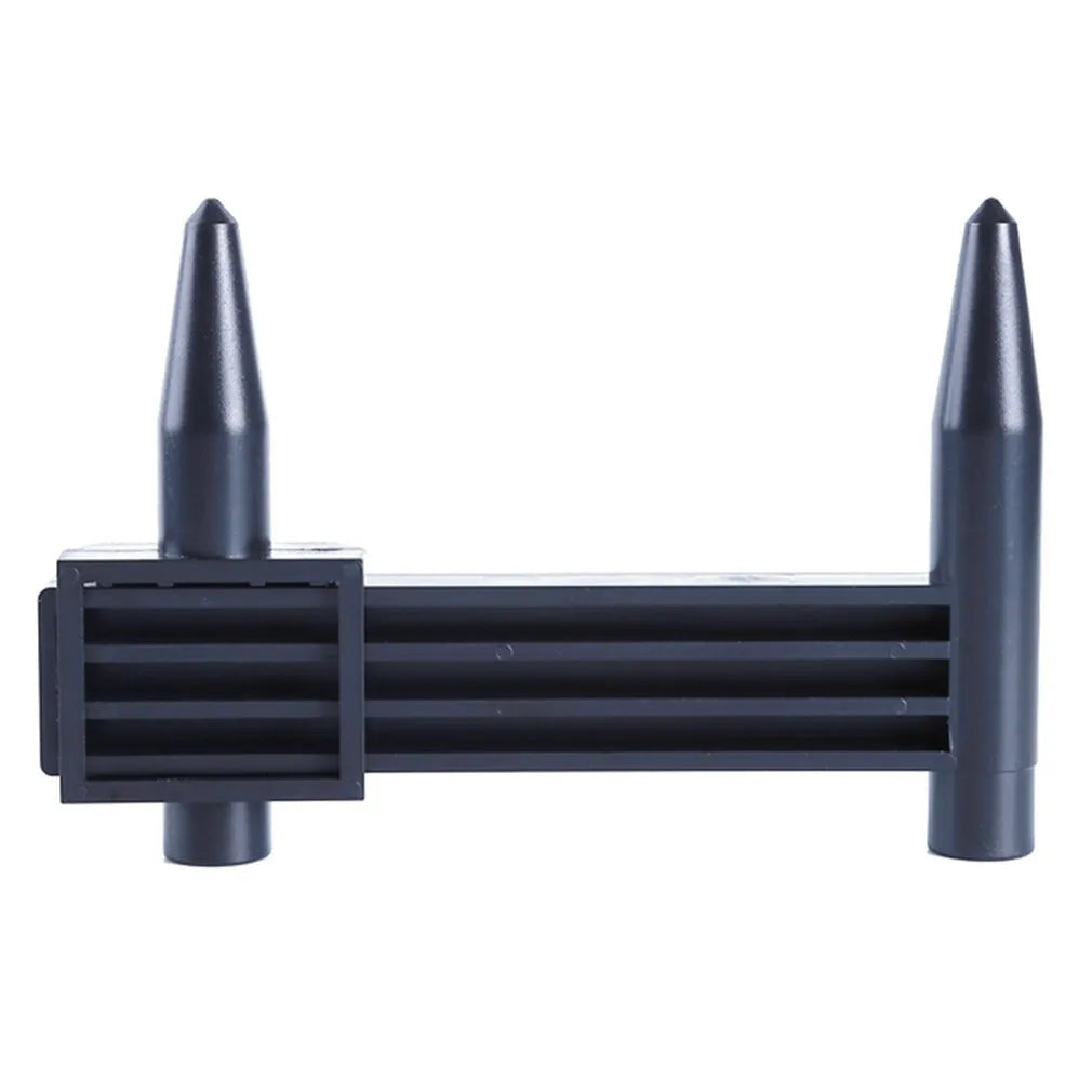 Plastic digital hole distance measuring ruler for wheel hub modification with 180mm range.