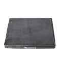 Brown removable washable memory sponge dog mat measuring 100x75x10cm on a wooden floor