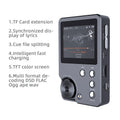 Master HIFI lossless DSD256 music player in Silver Gray with 2 inch screen, push buttons, USB 2.0, and 88 x 56 x 16mm body