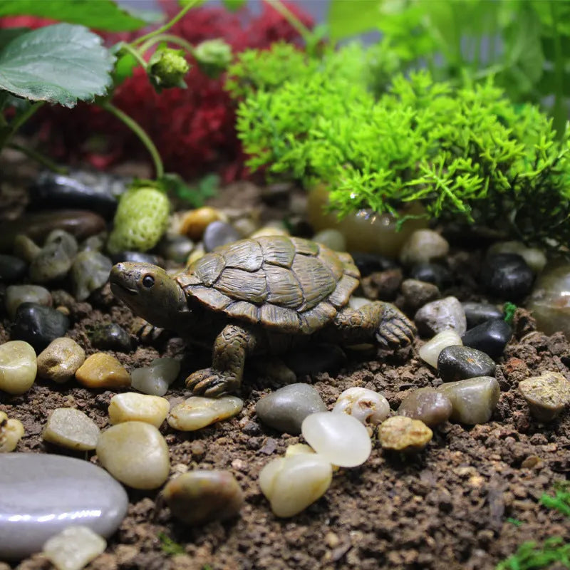 Green resin simulation turtle garden ornament for micro landscape decoration