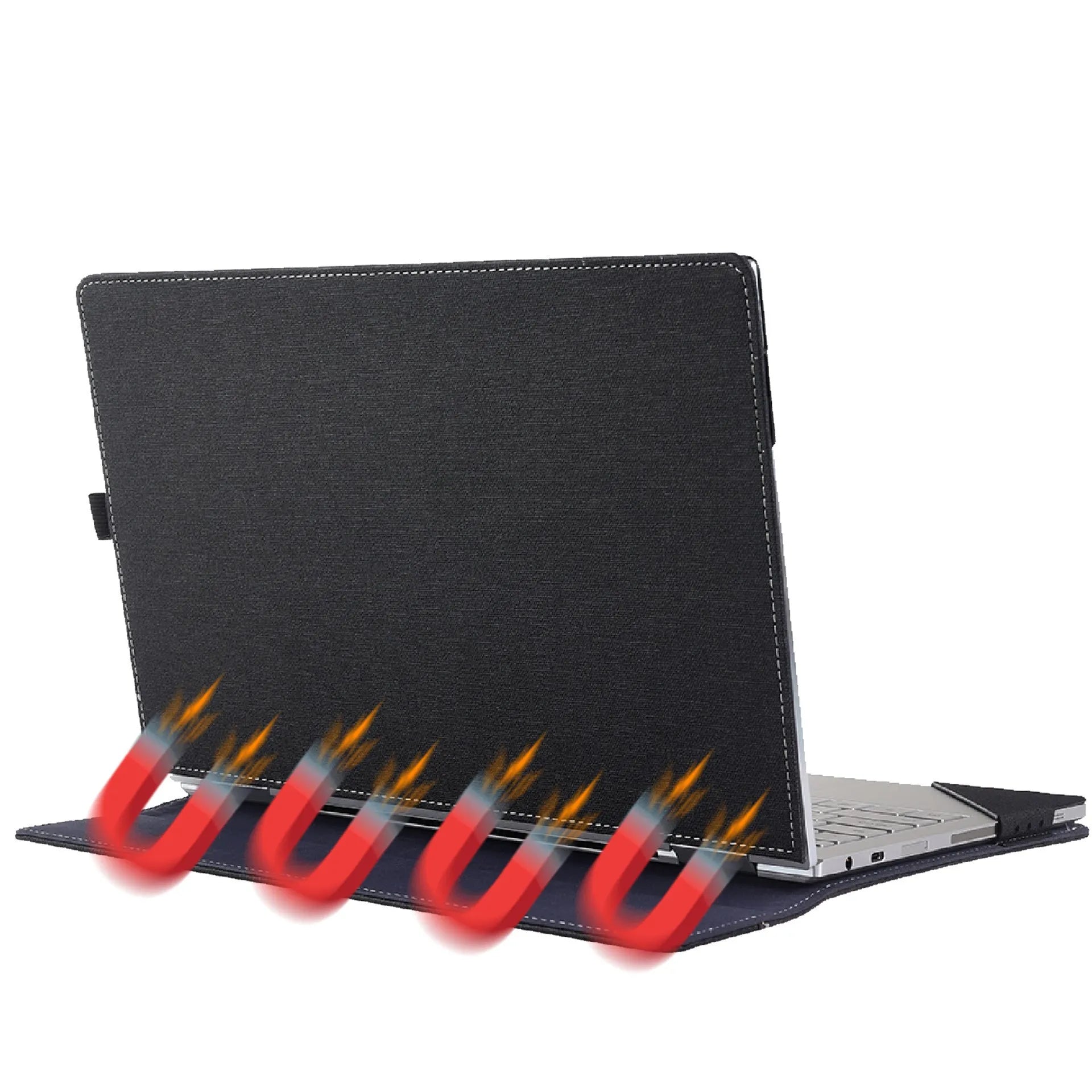 Black imitation leather protective sleeve for Microsoft Surface Laptop 6 laptop