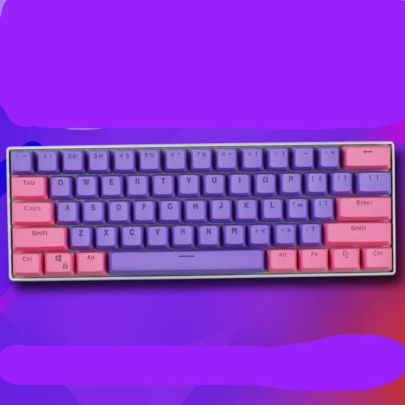 PBT transparent keycap set with two-shot injection legends, OEM height profile, matte finish for mechanical keyboard