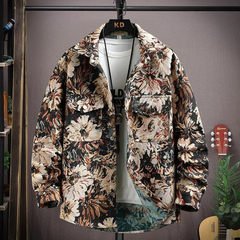 Casual lapel shirt coat with long sleeves and straight hem in various colour options