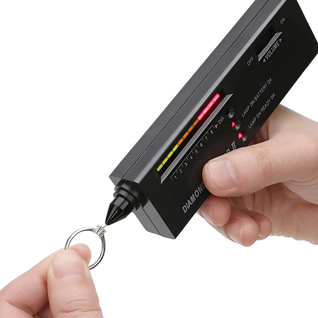 Black diamond thermal conductivity tester with metal probe for gemstone identification