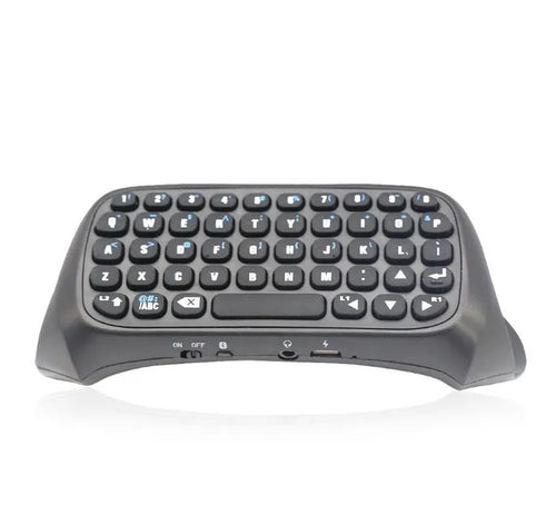 Black Bluetooth gamepad keyboard for PS4 controller with compact 17.2cm length and voice chat input