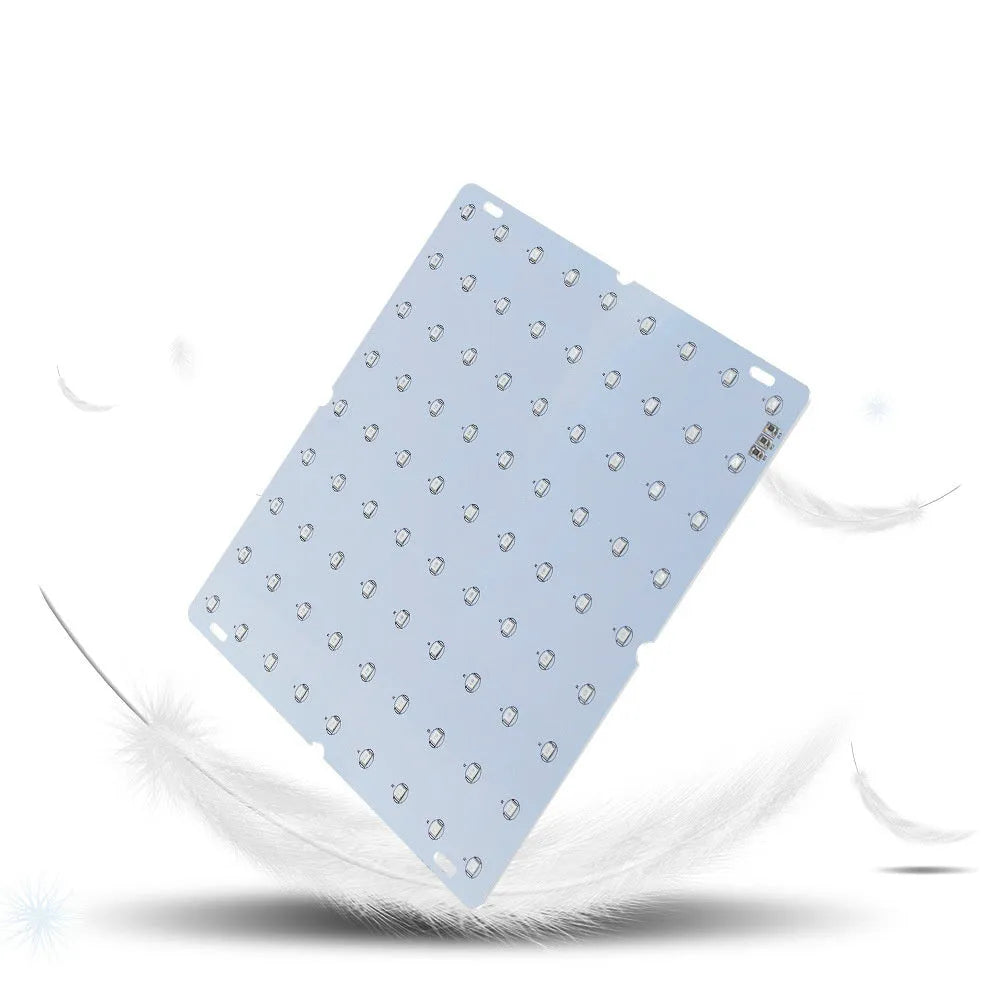 LED grow light panel with aluminum housing and E26 screw base for indoor plant cultivation.