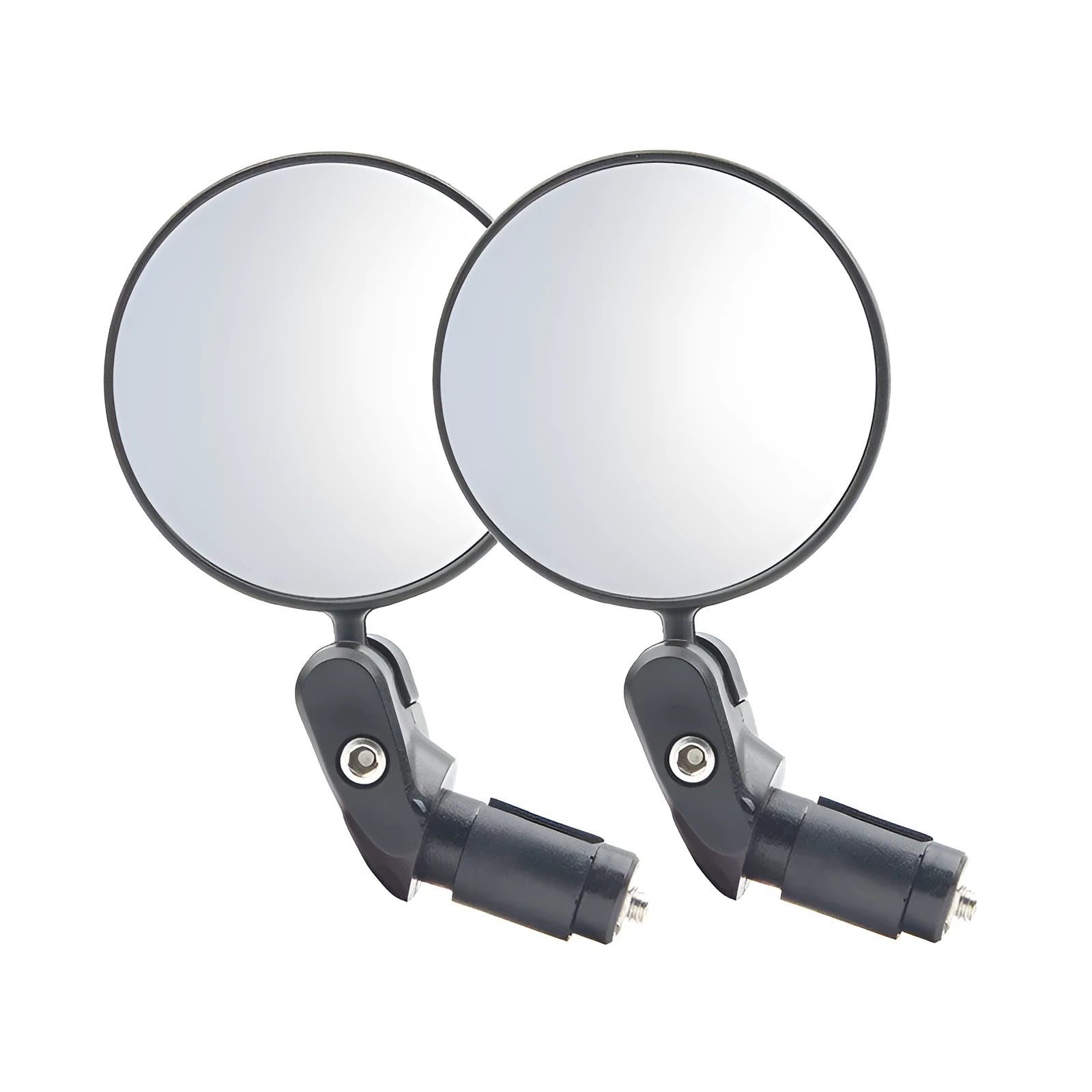 Black foldable convex rearview mirror with 360-degree adjustable mount