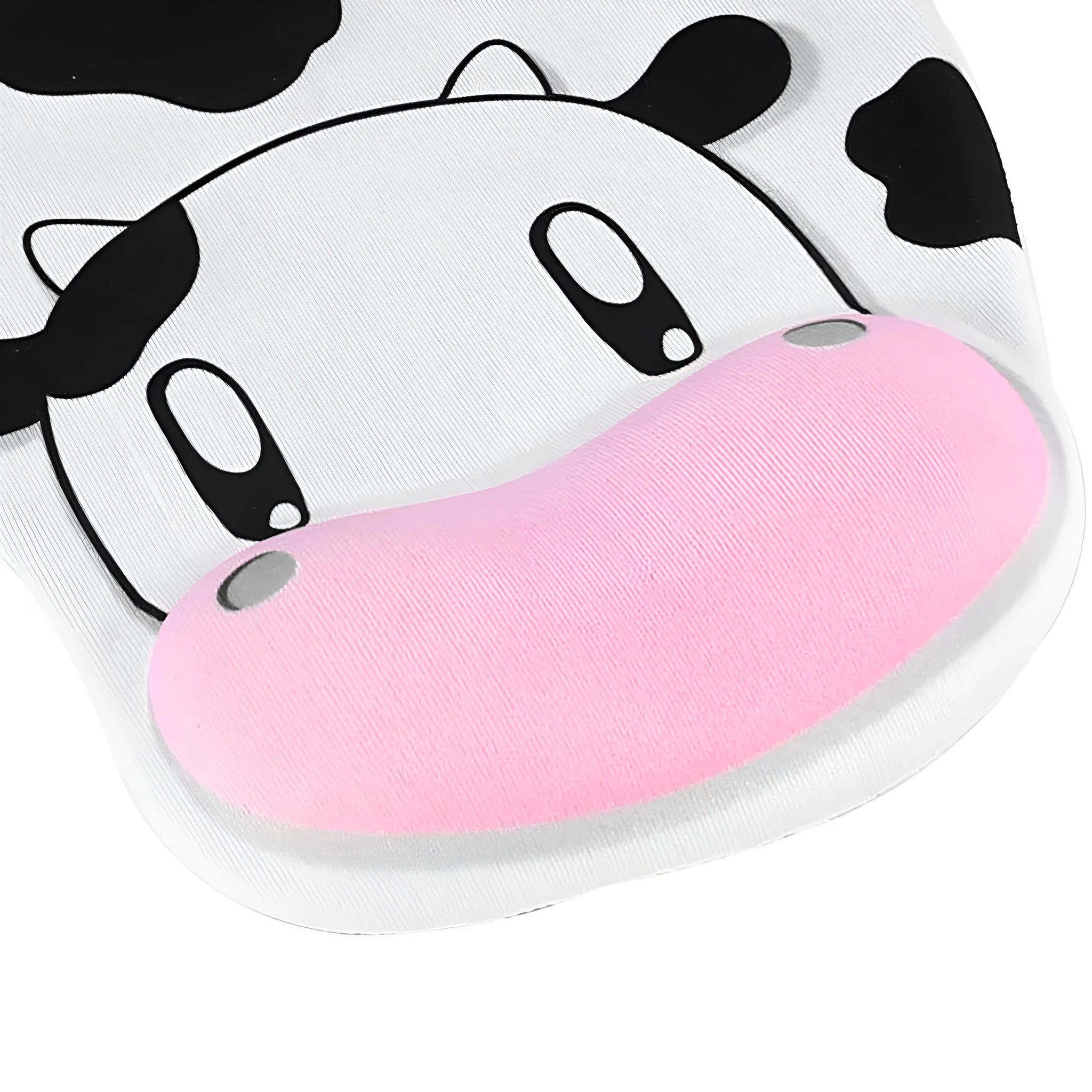 Cow silicone wrist rest mouse pad with super soft hand rest, non-slip base, injection-moulded surface