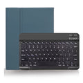 External Bluetooth keyboard with split leather case in green black colour