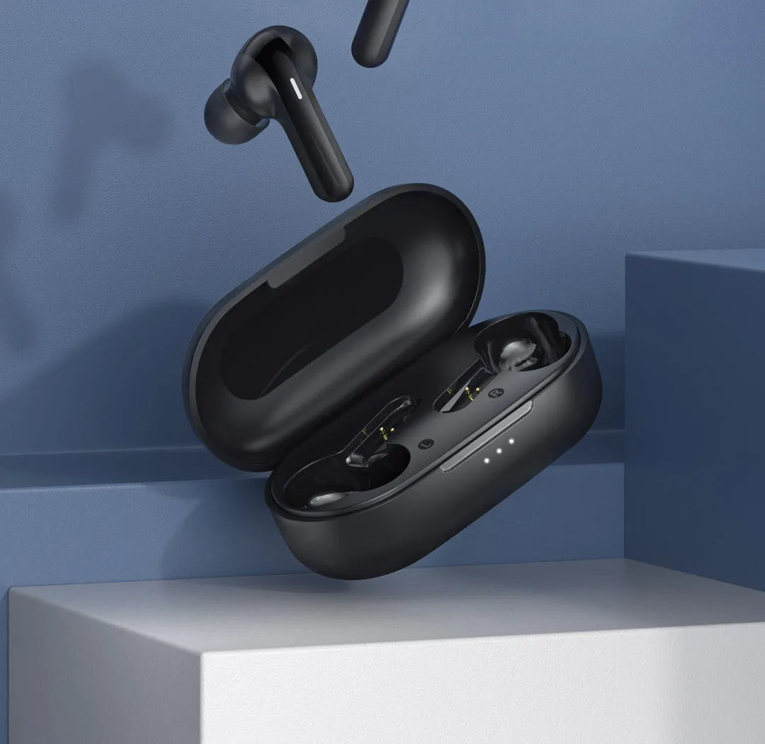 GT3 true wireless Bluetooth in-ear sports headphones in Black with charging box and Type-C cable