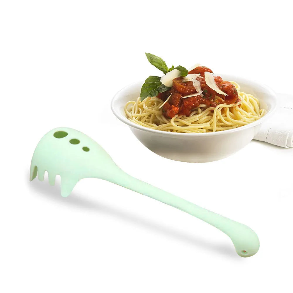 Multifunction kitchen spoon set with plastic multi function shovel 30.5cm and spaghetti spoon 28cm