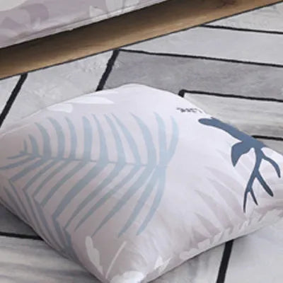 Printed geometric stretch sofa slipcover on double seat sofa in modern simplicity style