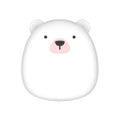Cartoon penguin and polar bear USB rechargeable hand warmer and power bank showing double-side heating