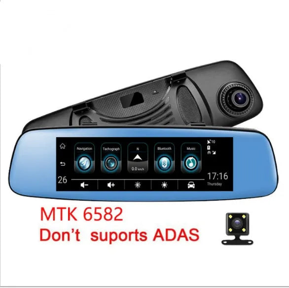 8-inch 4G cloud mirror driving recorder with front and rear 1080P HD cameras and Android navigation