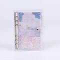 Metal binder shell with PVC cover in Alice Castle or Alice Planet, loose leaf binding, 96x172mm paper, 125x185mm