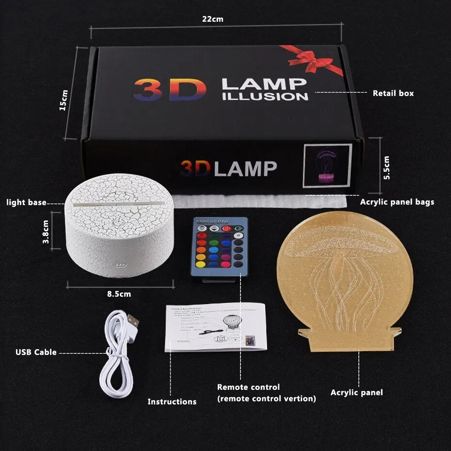 Airplane cartoon night light with acrylic shade and LED illumination for corridors and rooms