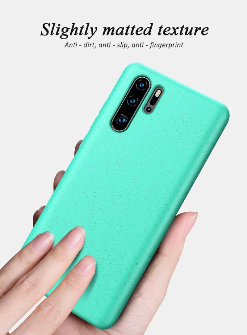 Huawei P30 mobile phone case in Army Green TPU back cover with simple design