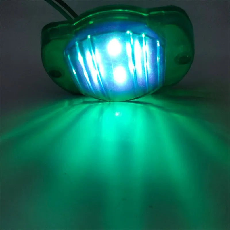 Round LED side light in red for truck trailer boat 12V 24V signal marker