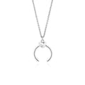 Gold or silver electroplated vintage geometric pendant necklace on an adjustable copper cross chain.