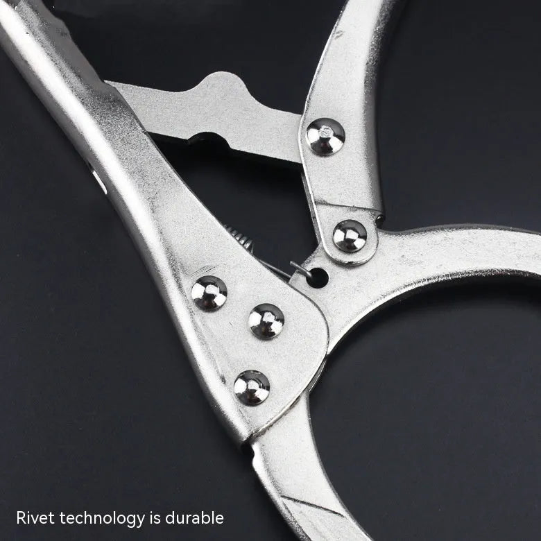 Clamp oil filter wrench made from 45 steel for 50-110mm filters, 225mm length, on white background