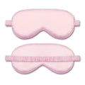 Rayon satin double-sided sleep mask in a selection of solid colours on a white background.