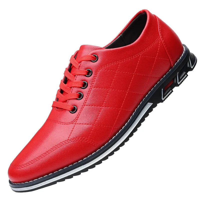 Non-slip casual sports shoes with round toe, square heel, artificial PU upper, and rubber sole in black