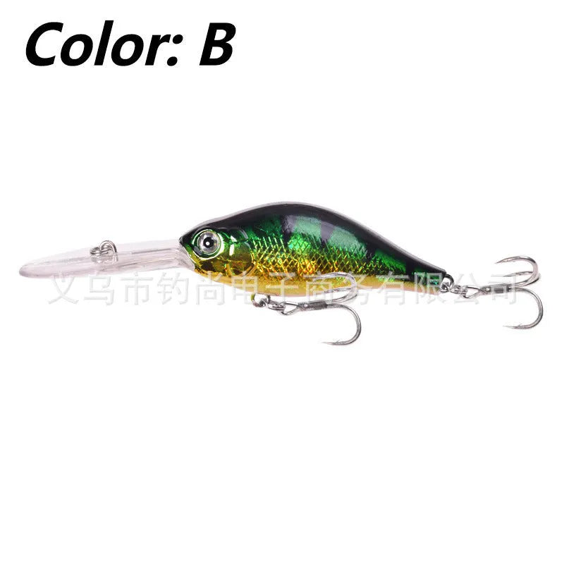 105mm deep diving minnow fishing lure with long tongue board in multiple colour options