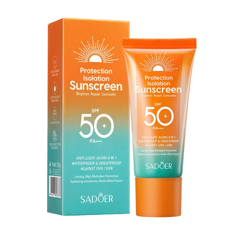 Double tube 50g sunscreen and makeup primer with universal skin type protection