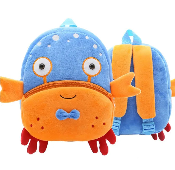 Plush children's backpack in animal design with dimensions 26x24x10cm