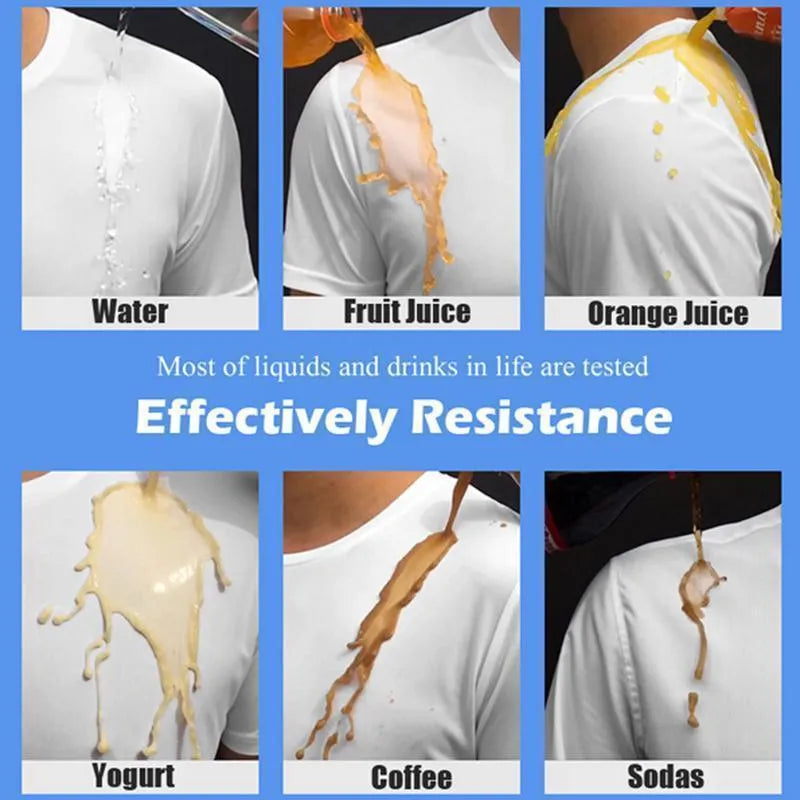 Quick-drying waterproof anti-fouling couple T-shirt, loose round neck short sleeve top in white black blue
